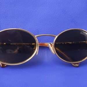 Miu Miu Gold Frame Sunglasses